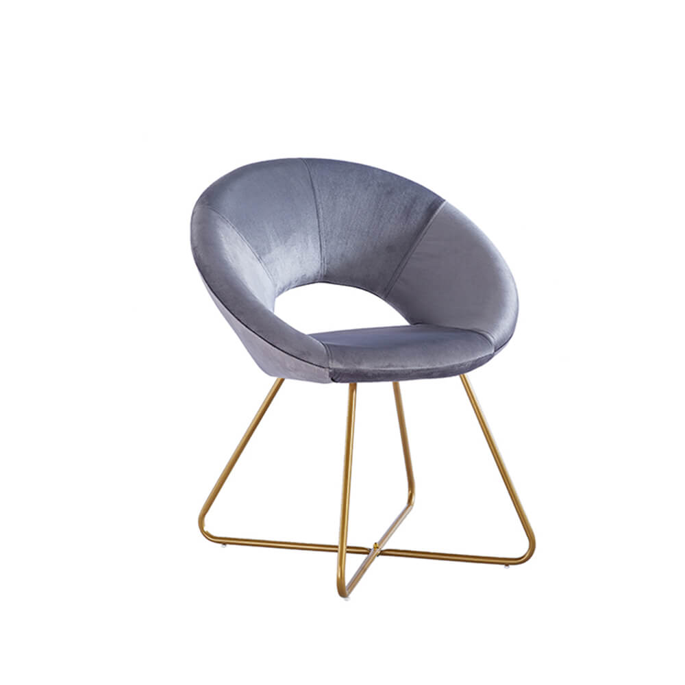 Fluwelen design stoel SELESA - Grijs