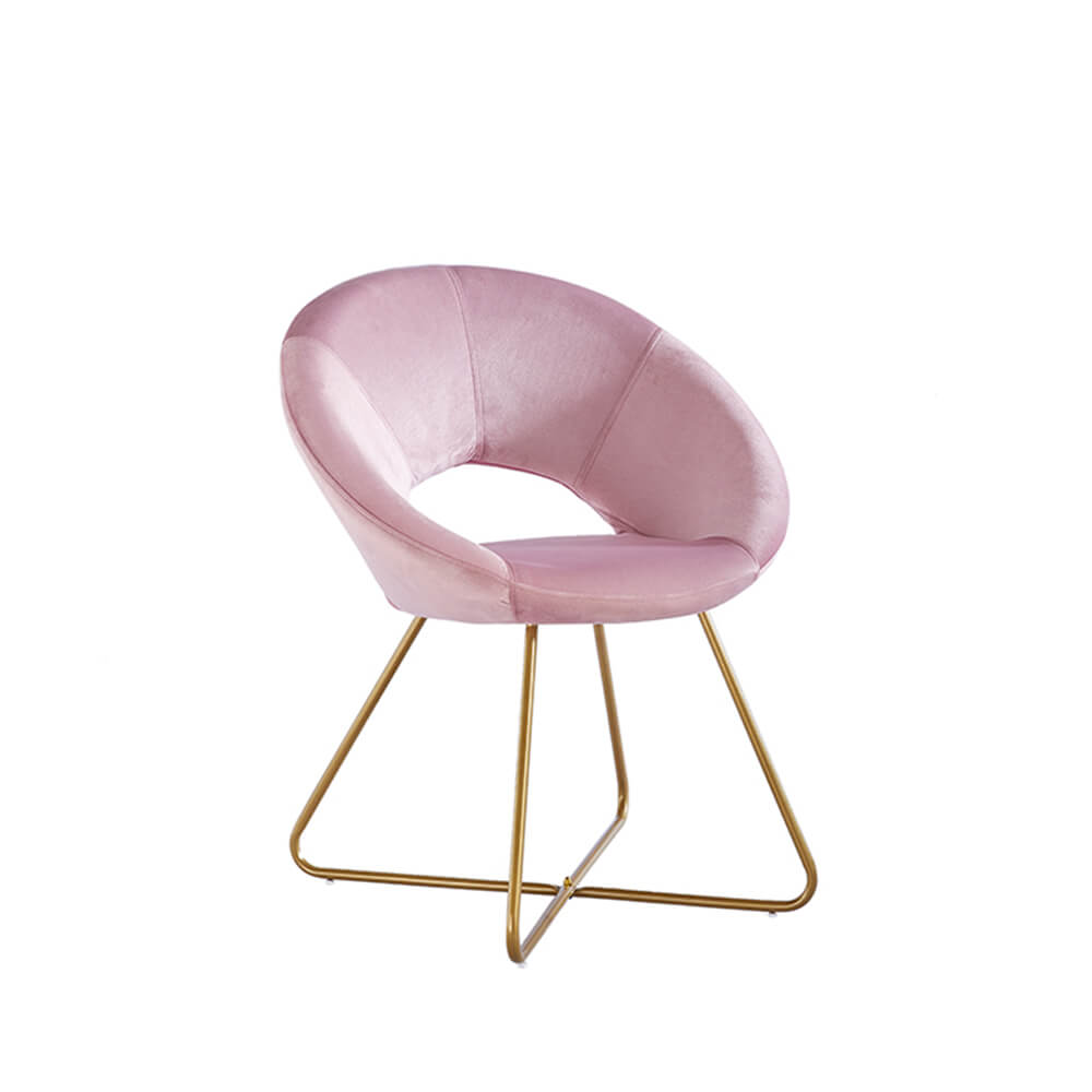 Fluwelen design stoel SELESA - Roze