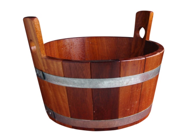 Sauna Voetenbad Gelakt van Kambala-hout (16L)