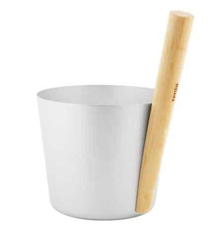 Design Sauna Emmer met greep - Aluminium Naturel (5L)