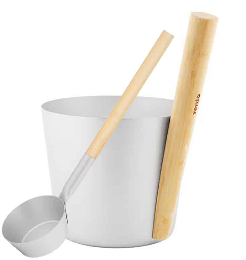 Design Sauna Emmer+Lepel met greep - Aluminium Naturel (5L)