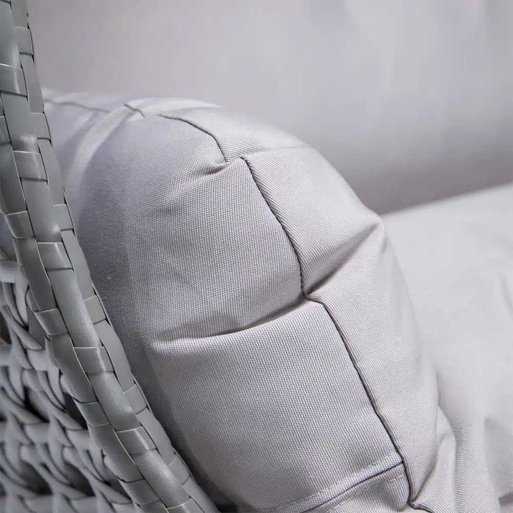 Hangstoel Polyrattan TWIN - Grijs - Met kussens - Afbeelding 7