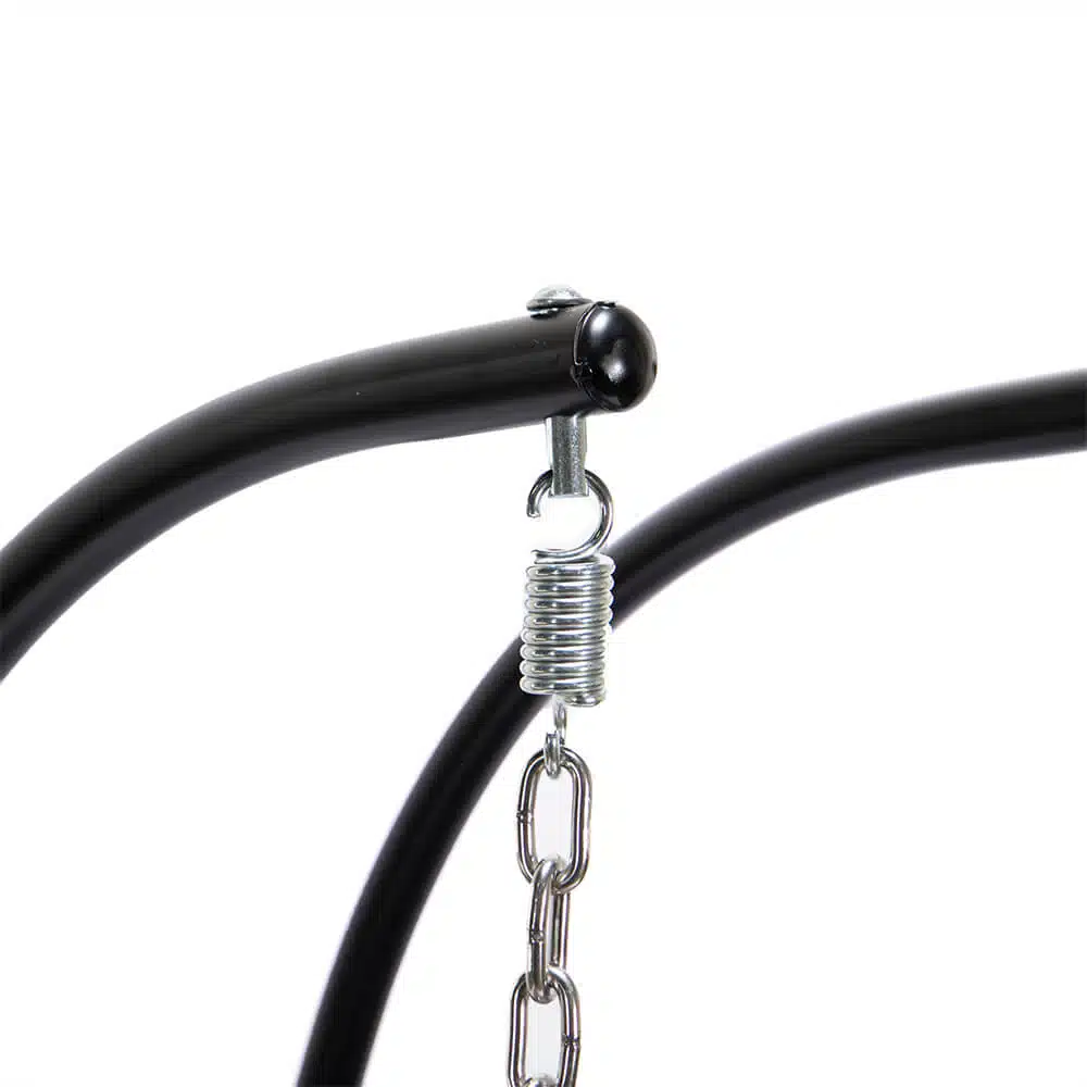 Hangstoel Polyrattan TWIN - Grijs - Met kussens - Afbeelding 10