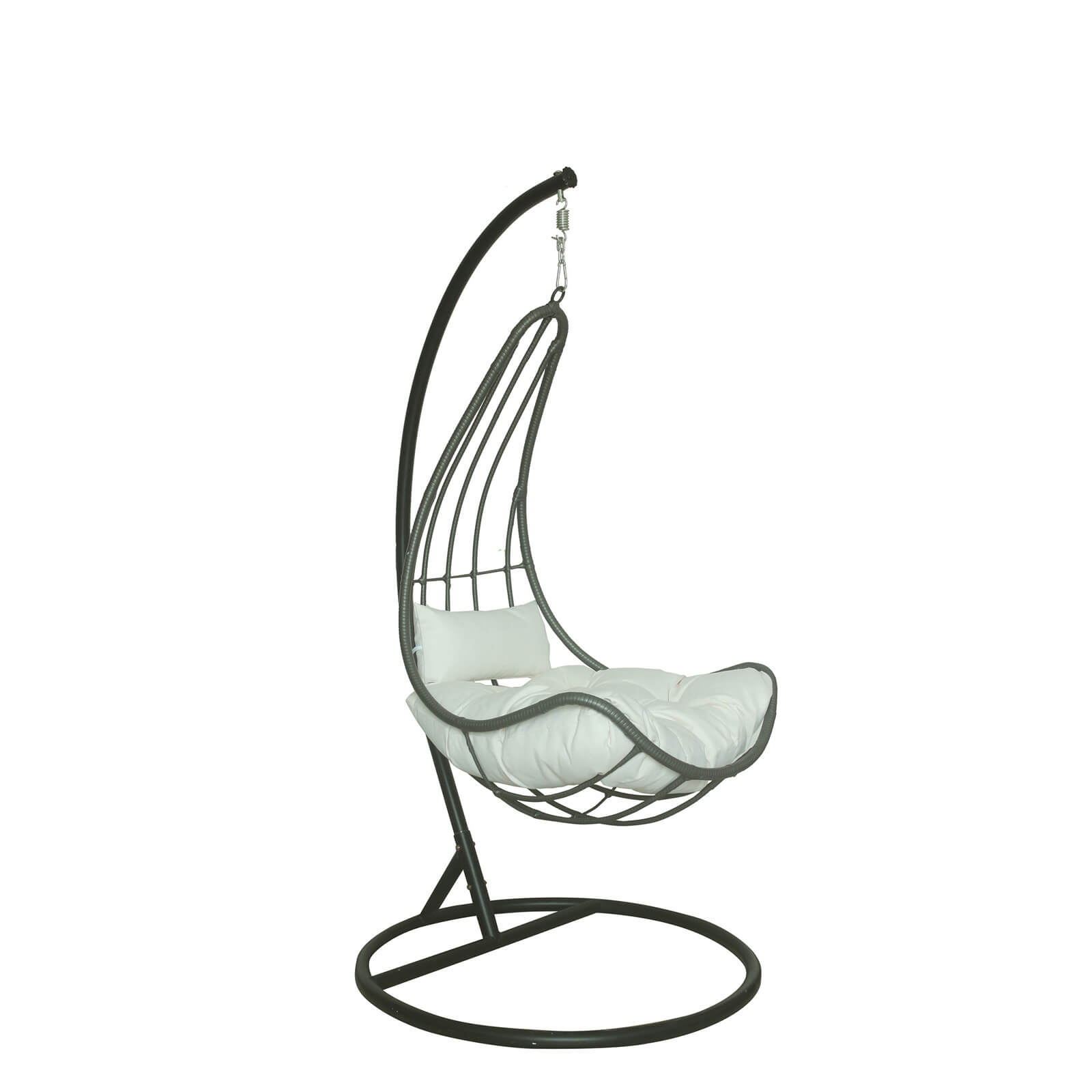 Hangstoel Poly rotan CAMA - Met kussens