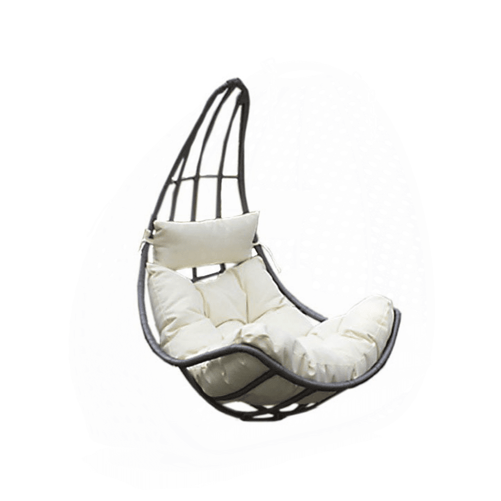 Mand hangstoel Polyrattan CAMA - Met kussens + ketting