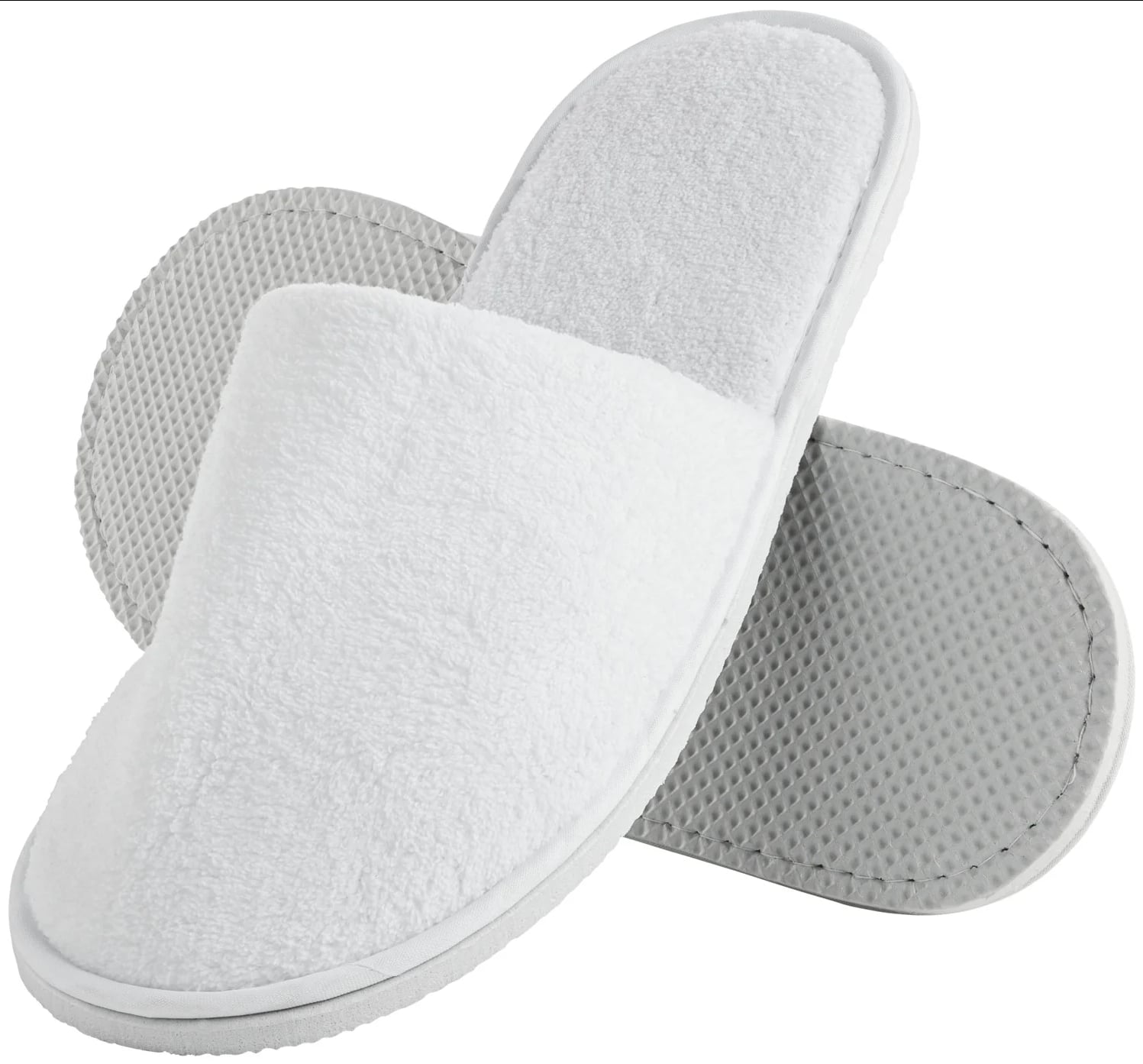 Badslippers Sauna-Hotel badstof slippers (Gesloten neus) met antislipzool