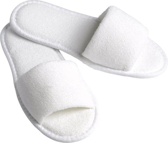 Erwin M. Slippers van badstof - Sauna/Hotel/Zwembad - Open teen - Antislipzool
