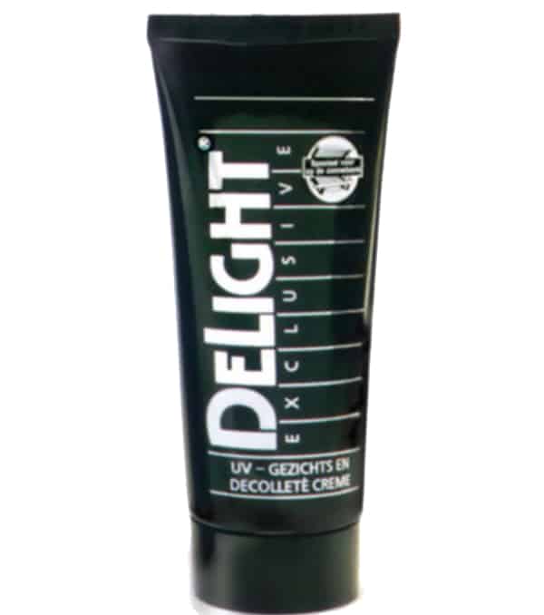 Zonnebank crème | Delight Exclusive Gezichts- & decolleté crème - 100 ml (Bescherming tegen zonne-allergie, blaasjes)