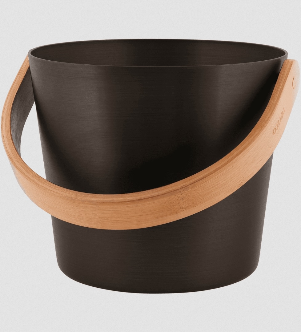 Design Sauna Emmer met beugel - Zwart (5L)