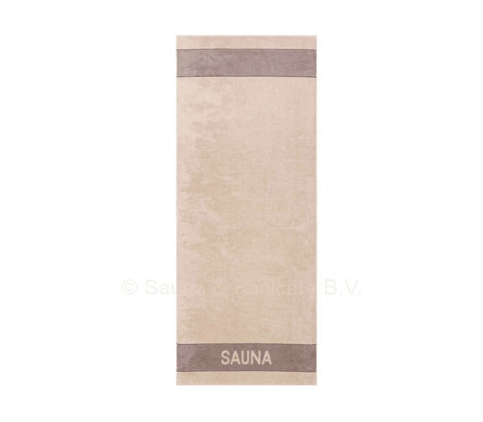 Luxe Saunahanddoek met ophanglus - Ecru/Zand (200x80cm)