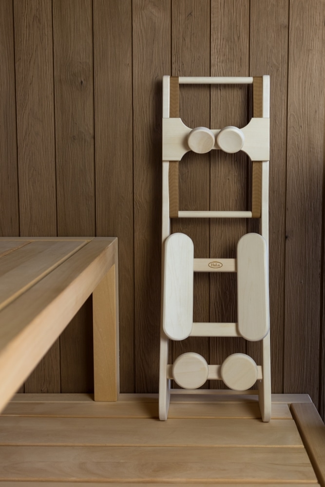 Halu Sauna Rugsteun met hoofdsteun - ergonomisch (Espen)