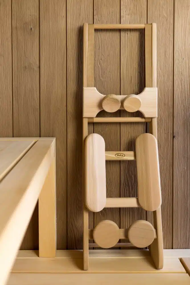 Halu Sauna Rugsteun met hoofdsteun - ergonomisch (Red Cedar) - Afbeelding 2
