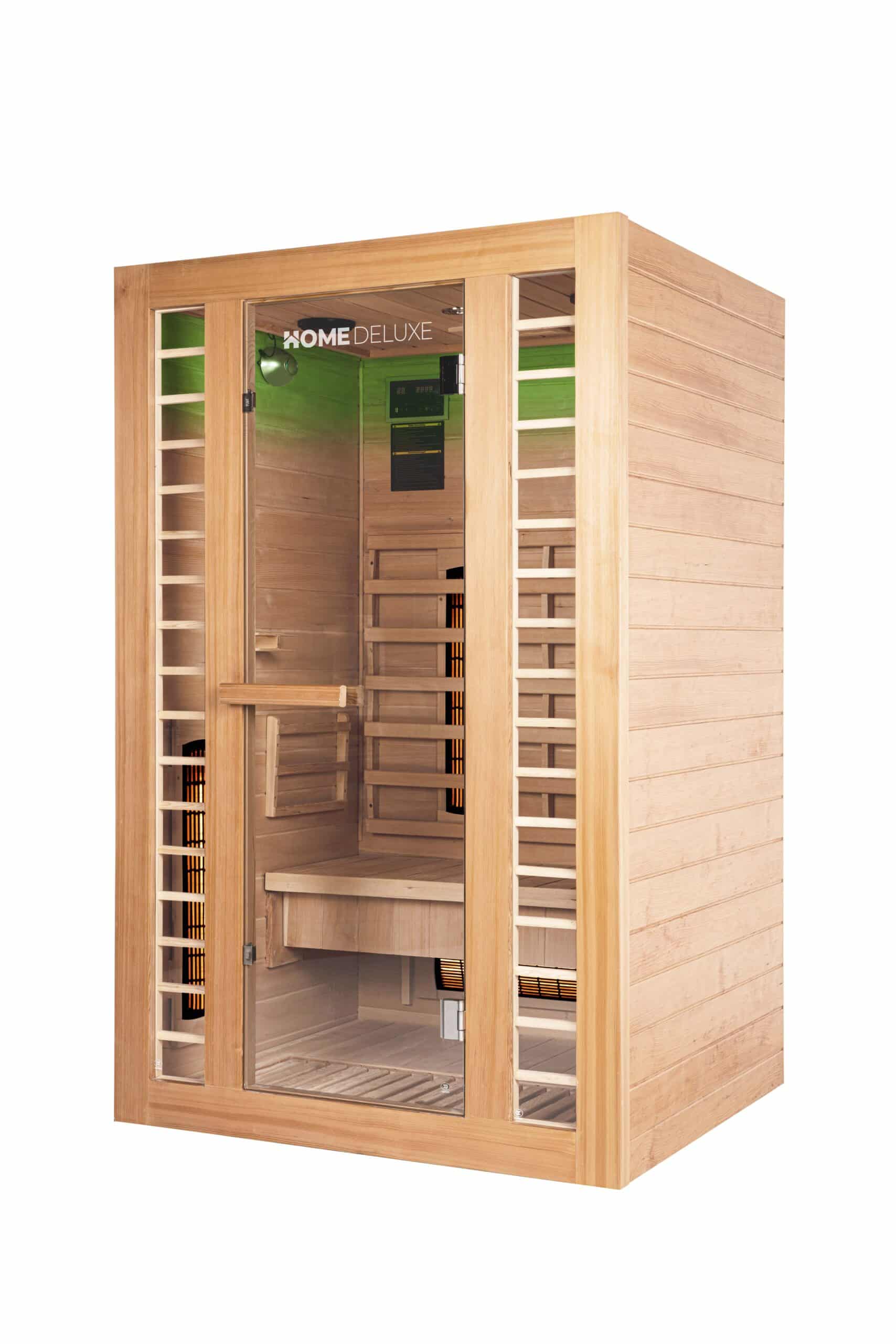 Infrarood Sauna Redsun M Deluxe, 120 x 105 x 190cm (1-2 pers.) Korte golf