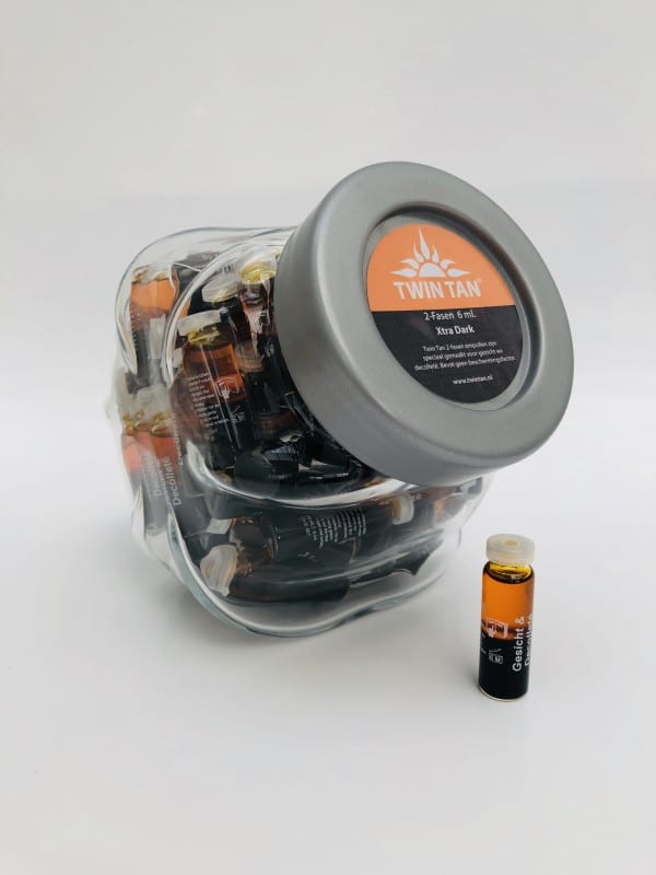 Twin Tan 2 fasen Xtra Dark ampullen 6 ml (voor de gevorderde bruiner) Gezicht en decolleté