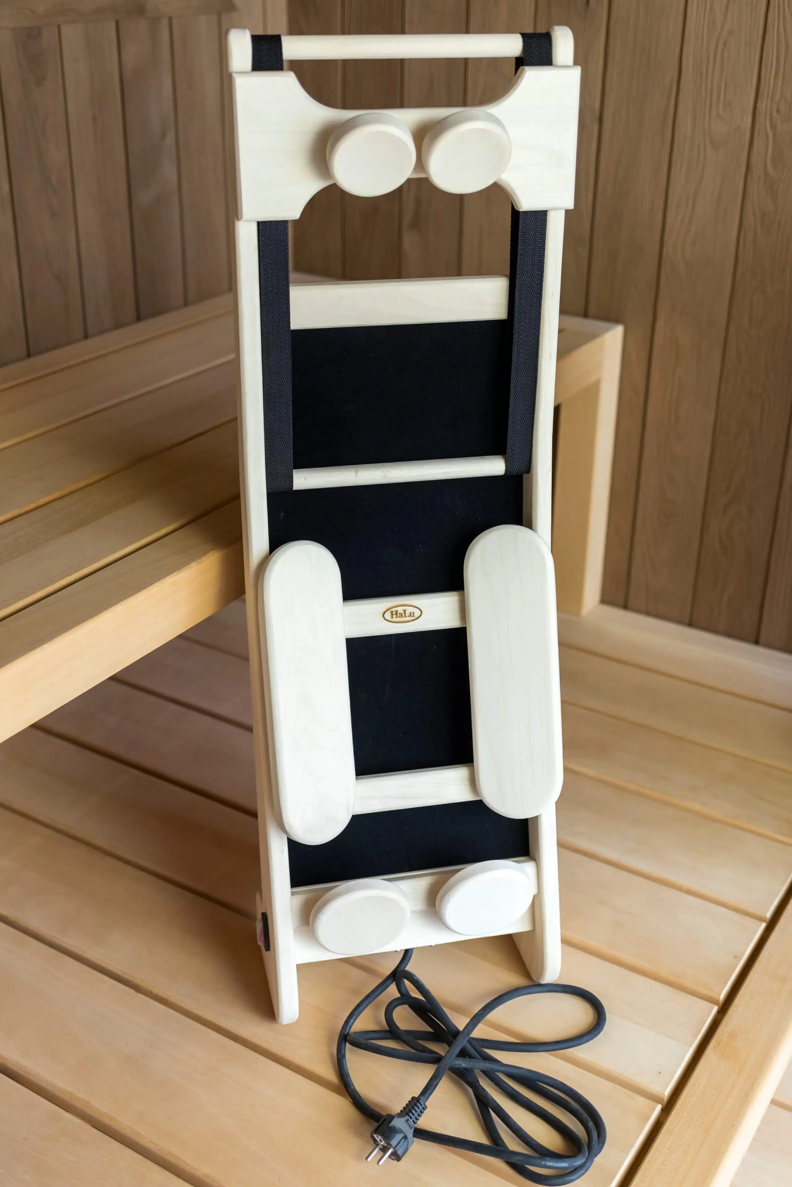 Halu Sauna Rugsteun met hoofdsteun - met infraroodstralers (met stekker) (Red Cedar)