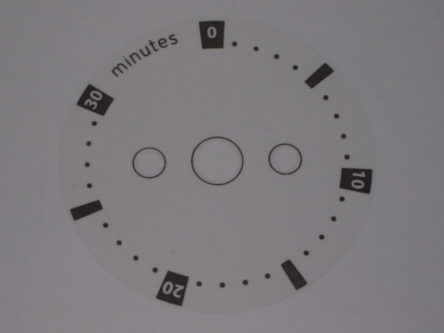 Timerklok sticker zonnebank
