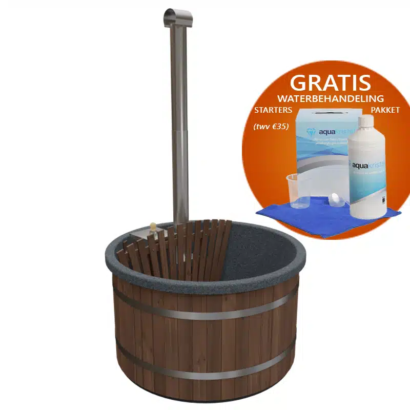 Hottub Welltub 176cm | 25kW interne kachel aluminium (4 pers.)