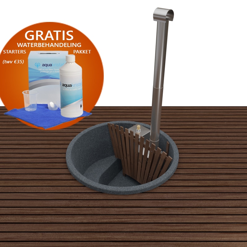 Hottub Welltub 176cm, Inbouw | 25kW interne aluminium kachel (4 pers.)