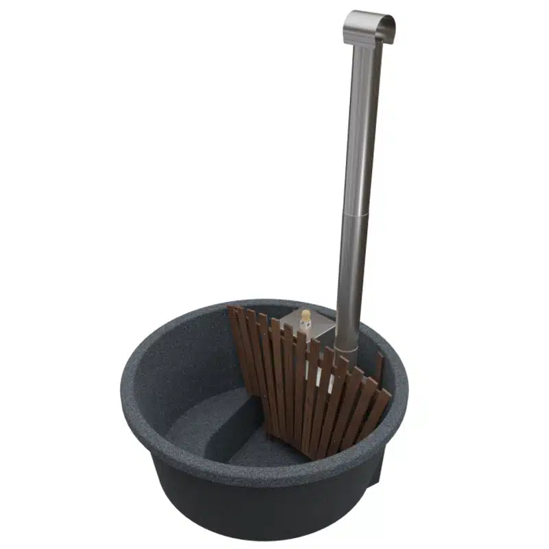 Hottub Welltub ⌀200cm | Terras-model 25kW interne aluminium kachel (4-5 pers.) - Afbeelding 2