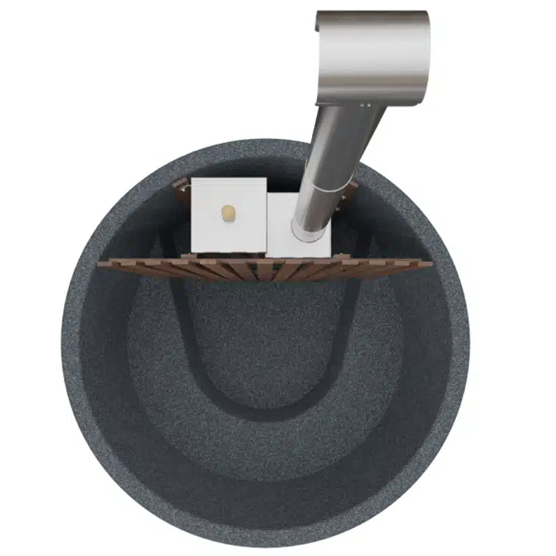 Hottub Welltub ⌀200cm | Terras-model 25kW interne aluminium kachel (4-5 pers.) - Afbeelding 4